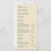 グリーンヴォスボスミニマル結婚式 プログラム (裏面)