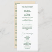 グリーンヴォスボスミニマル結婚式 プログラム (正面/裏面)