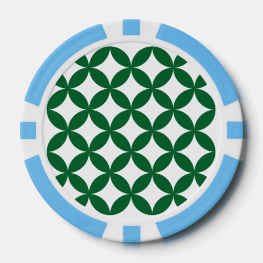 グリーン七宝ポーカーチップ ポーカーチップ (正面)