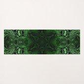 グリーン万華鏡のように千変万化するパターン ヨガマット (裏面(横))