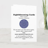 グリーン上にアイルランド人が乗る聖パト賛美リックのデイカード カード (裏面)