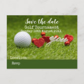 グリーン上のゴルフボールはゴルファーのアニューンの日付を保存する 案内ポストカード (正面)