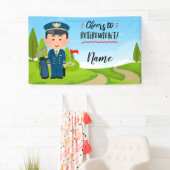 グリーン上のハッピーゴルファーとのゴルフパイロットの引退 横断幕 (インサイチュ)