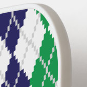 グリーン上アーガイル ピックルボールラケット (左詳細)