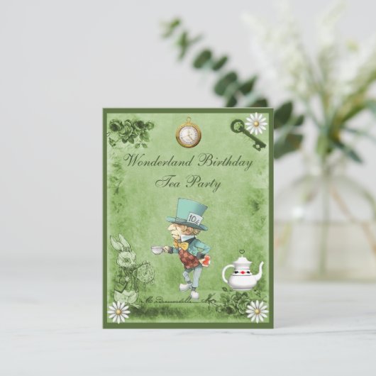グリーン不機嫌ハッターワンダーランド誕生日ティーパーティー 招待状 (スタンド正面)