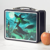 グリーン不気味オーラハロウィーンウィッチ メタルランチボックス (インサイチュ)