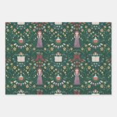 グリーン不気味ハロウィーン魔女 ラッピングペーパーシート (正面)