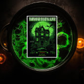 グリーン不気味マンシ幽霊のよく出るョンハローウィンパーティ 招待状