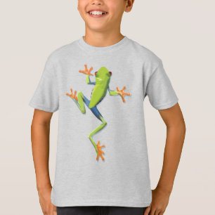グリーン両生類ツリーカエルTシャツ Tシャツ