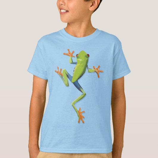 グリーン両生類ツリーカエルTシャツ Tシャツ (正面)