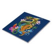 グリーン中国のドラゴンコイ タイル (側面)