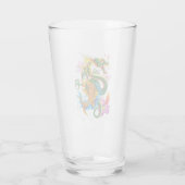 グリーン中国のドラゴンコイ タンブラーグラス (裏面)