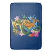グリーン中国のドラゴンコイ バスマット (正面縦)