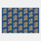 グリーン中国のドラゴンコイ ラッピングペーパーシート (正面2)