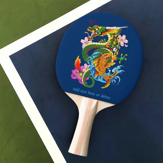 グリーン中国のドラゴンコイ 卓球ラケット