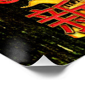 グリーン中国の金ゴールドニュー辰年2024 ポスター (コーナー)