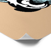 グリーン中国の・ドラゴン対虎 ポスター (角)