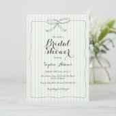 グリーン予測できなボーお洒落ブライダルシャワー 招待状 (スタンド正面)