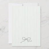 グリーン予測できなボーお洒落ブライダルシャワー 招待状 (裏面)