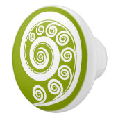 グリーン予測できな&ホワイトアンファーリングのファーンフォンド セラミックノブ (右)