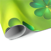 グリーン人気があるクローバー4リストコレクション ラッピングペーパー (ロールコーナー)