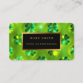 グリーン人気があるクローバー4リストコレクション 名刺 (正面)