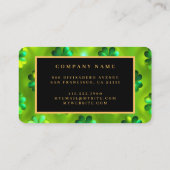 グリーン人気があるクローバー4リストコレクション 名刺 (裏面)