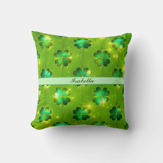 グリーン人気があるセントパトリックのデイクローバーコレクション クッション (正面)