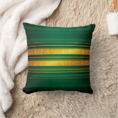 グリーン人気がある金ゴールドラグジュアリーリネンテクスチャコレクション クッション (ブランケット)