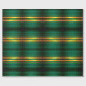 グリーン人気がある金ゴールドラグジュアリーリネンテクスチャコレクション ラッピングペーパー (フラット)