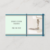 グリーン仕立て裁縫機械名刺 名刺 (正面)