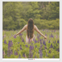 グリーン付き愛らしいブードワールポートレートシール