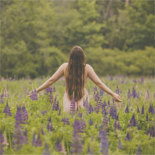 グリーン付き愛らしいブードワールポートレートシール シール (正面)