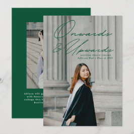 グリーン以降と上向き2写真卒業 案内状