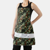 グリーン伝統的ホリーホリデイ エプロン (インサイチュ)