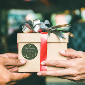 グリーン伝統的メリークリスマスホリデー ラウンドシール