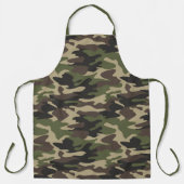 グリーン伝統的&タン迷彩柄パターン エプロン (正面)
