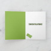 グリーン使い捨てカメラフレンド卒業カード カード (内部)