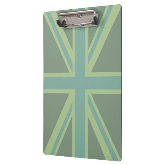 グリーン保ティール（緑がかった色）Calmとテキスト結合ジャック クリップボード (左)