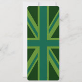 グリーン保ティール(緑がかった色)CalmとYour Text Union Jack (裏面)