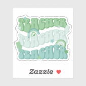 グリーン先生先生先生レトロビニールステッカー シール (シート)