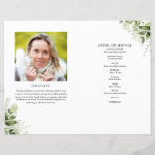 グリーン写真注文 葬儀プログラム (裏面)