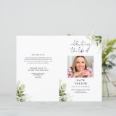 グリーン写真注文 葬儀プログラム (スタンド正面)