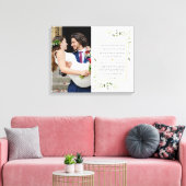 グリーン写真 結婚式 誓いの言葉 結婚記念日  キャンバスプリント (インサイチュ (リビング))