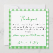 グリーン労務NICU病院 サンキューカード (正面)