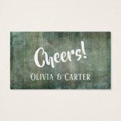 グリーン動揺してウッド素朴ヴィンテージドリンクチケット (裏面)