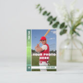 グリーン勾配ストライプ野球トレーディングカード コーリングカード (スタンド正面)