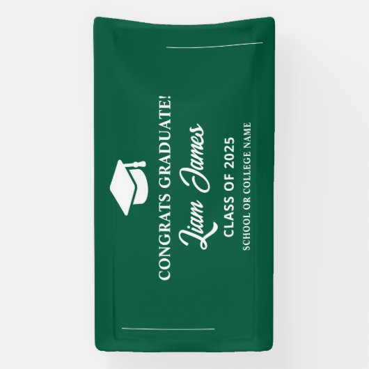 グリーン卒業おめでとうございます 横断幕 (縦)