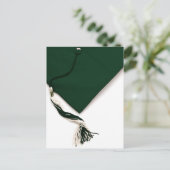 グリーン卒業キャップとタッセル葉書 案内ポストカード (スタンド正面)