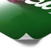 グリーン卒業写真はっきりしたタイポグラフィミニマル ポスター (角)